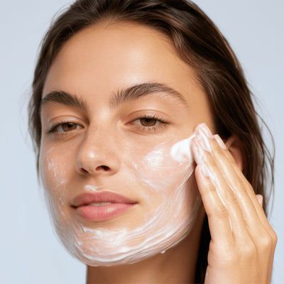 1. Gesicht reinigen und tonisieren