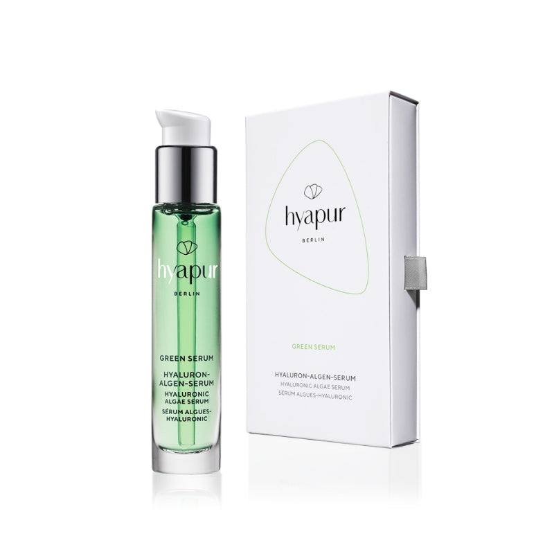 hyapur® Berlin Hyaluron-Algen-Serum. Green Serum 15ml mit Hyaluronsäure und grüner Alge für einen ebenmäßigen Teint.